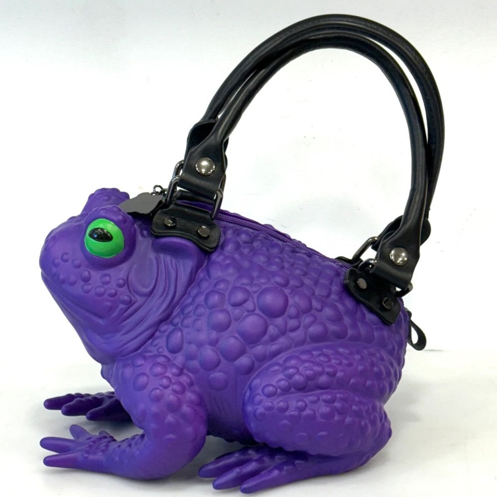 NEW Purple Official Windy Willow Frog Toad Purse Handbag Clutch - Picture 6 of 14